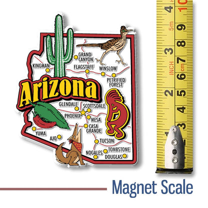 Arizona Six-Piece State Magnet Set by Classic Magnets, Includes 6 Unique Designs, Collectible 3D Rubber Vintage-Style Souvenirs and Gifts Made in the USA