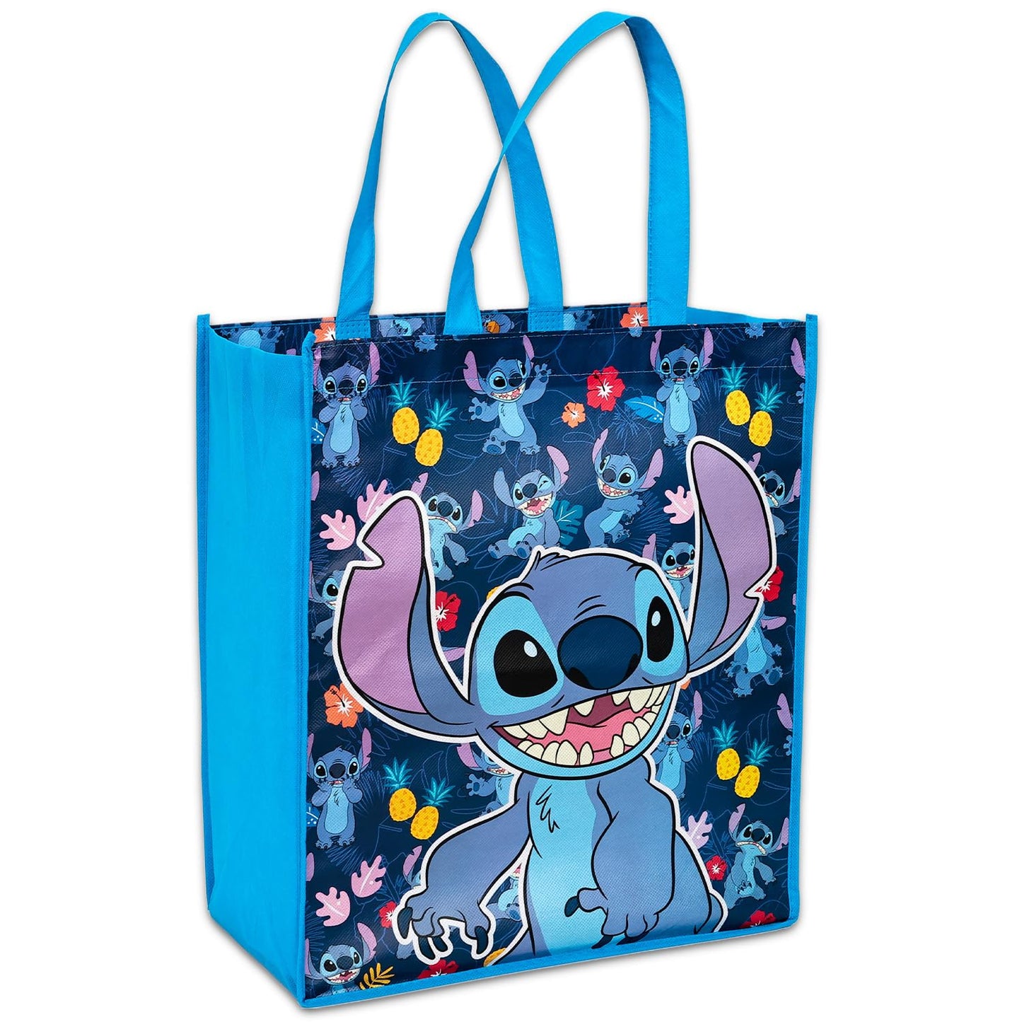Stitch Tote Bag Bundle - Disney Accessories Bundle with 3 Grocery Bags Plus Stickers, More | Disney Lilo and Stitch Reusable Bags Set
