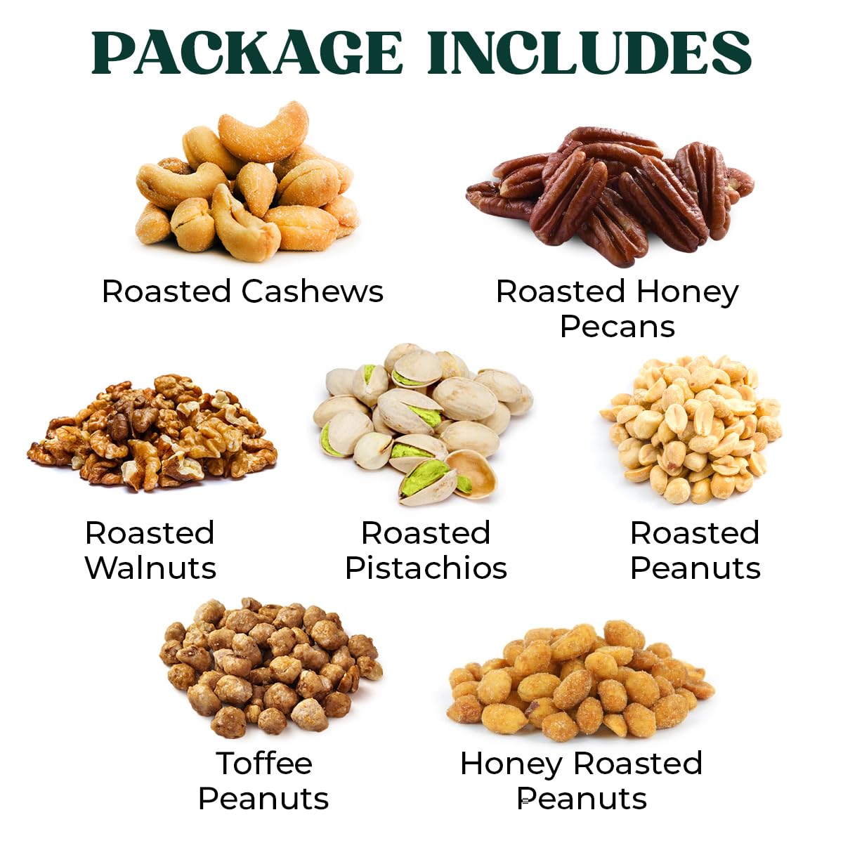 Fathers Day Nuts gift Basket - With a Variety of Freshly Roasted Nuts - Beautifully Packaged Gift Baskets for Woman, Easter Gift Basket for Him.