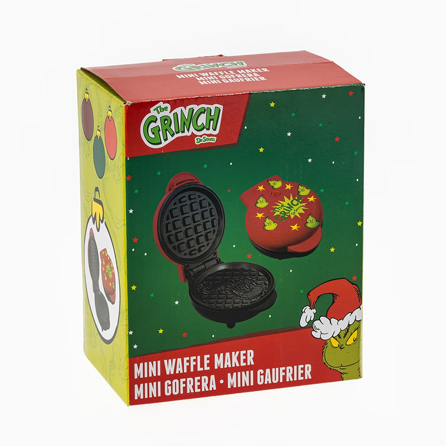 Uncanny Brands Dr. Seuss Grinch Mini Waffle Maker - Small Kitchen Appliance