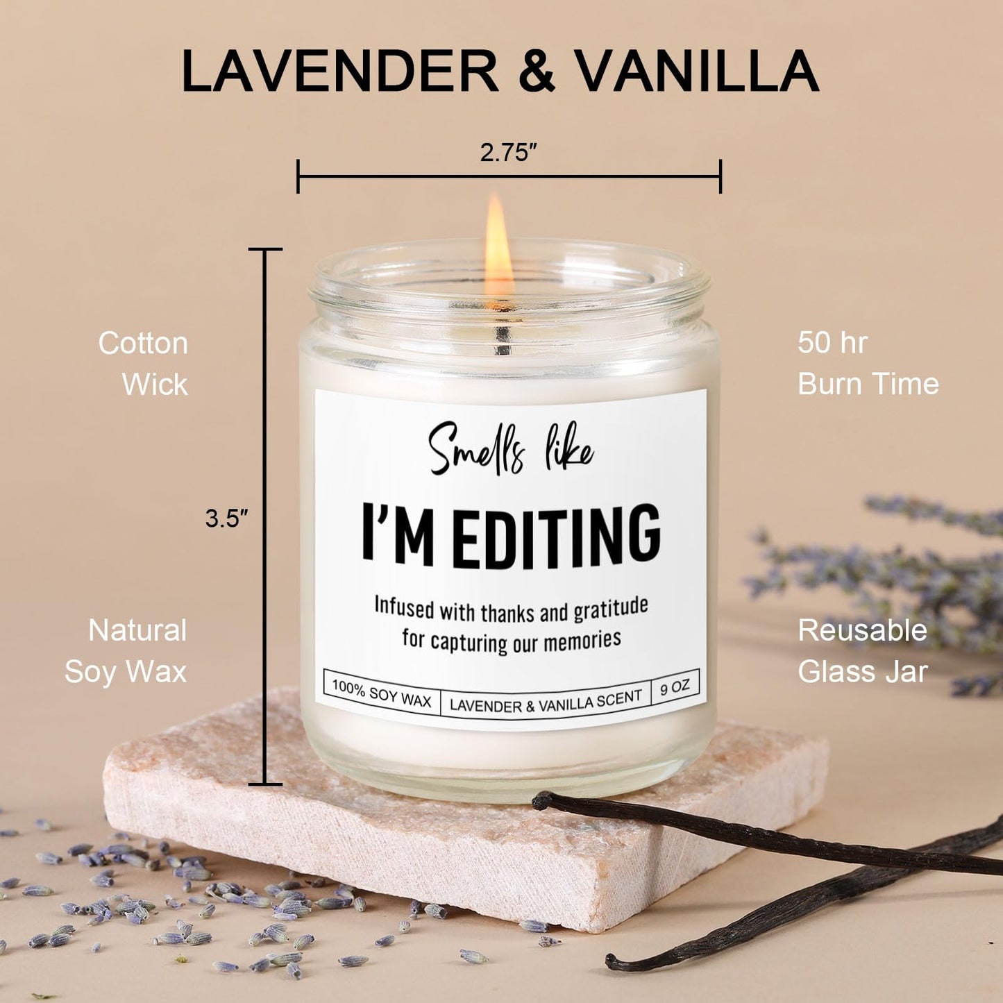 Candle, Photography Gifts for Photographers Men, Women, Photographer Gifts, Graduation, Cool Funny Presents for Photographers, Wedding, Camera Lovers, Videographer, Video Editor, Film Maker