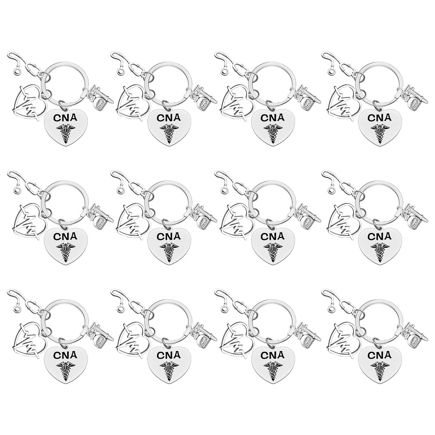 Xiahuyu 12 Pcs CNA Gifts Certified Nursing Assistant Keychain CNA Student Gift CNA Graduation Gift CNA Appreciation Gifts CNA Week Retirement Christmas Thanksgiving Birthday Present