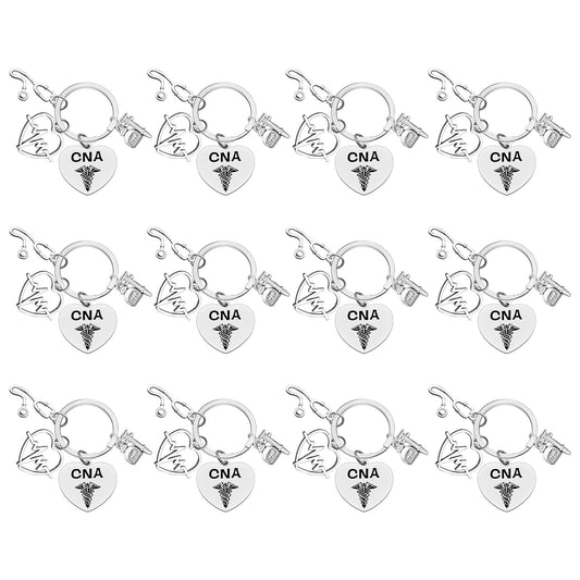 Xiahuyu 12 Pcs CNA Gifts Certified Nursing Assistant Keychain CNA Student Gift CNA Graduation Gift CNA Appreciation Gifts CNA Week Retirement Christmas Thanksgiving Birthday Present