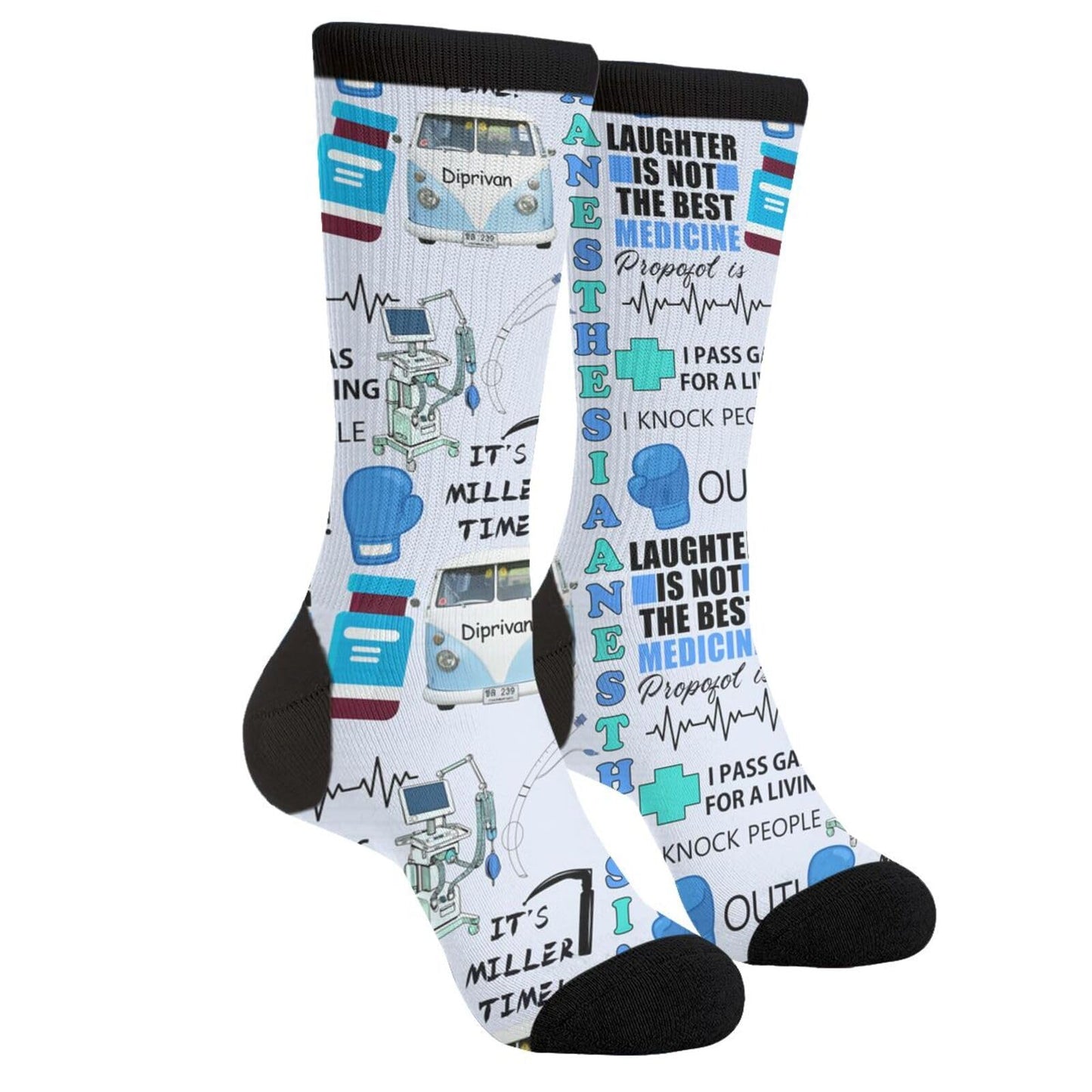 Novelty Socks Casual Crew Mid Calf Dress Socks For Women Men