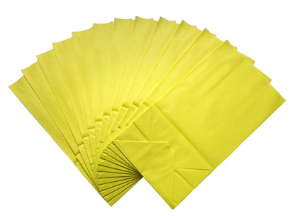 Artseen Medium Party Favor Paper Bags for Party Celebration Treated Paper Bags 5.10X3.10X9.4 inches(24 CT)… (Yellow)