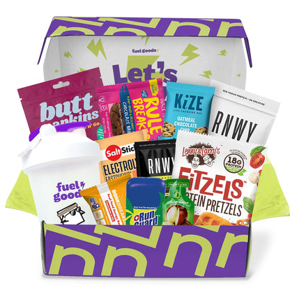 The RunnerBox® by Fuel Goods - Best Running Gift Box for Women and Men, 10-12 Runner Essentials for Training, Recovery, and Race Day; Marathon Gifts