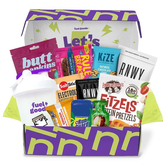 The RunnerBox® by Fuel Goods - Best Running Gift Box for Women and Men, 10-12 Runner Essentials for Training, Recovery, and Race Day; Marathon Gifts