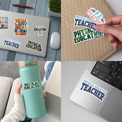 10 Pcs Physical Education Teacher Stickers – Gift for Gym Teachers, Coaches, Parents, Friends, Teammates – Ideal for Laptops, Water Bottles, Tumblers, Notebooks, Scrapbooking 3