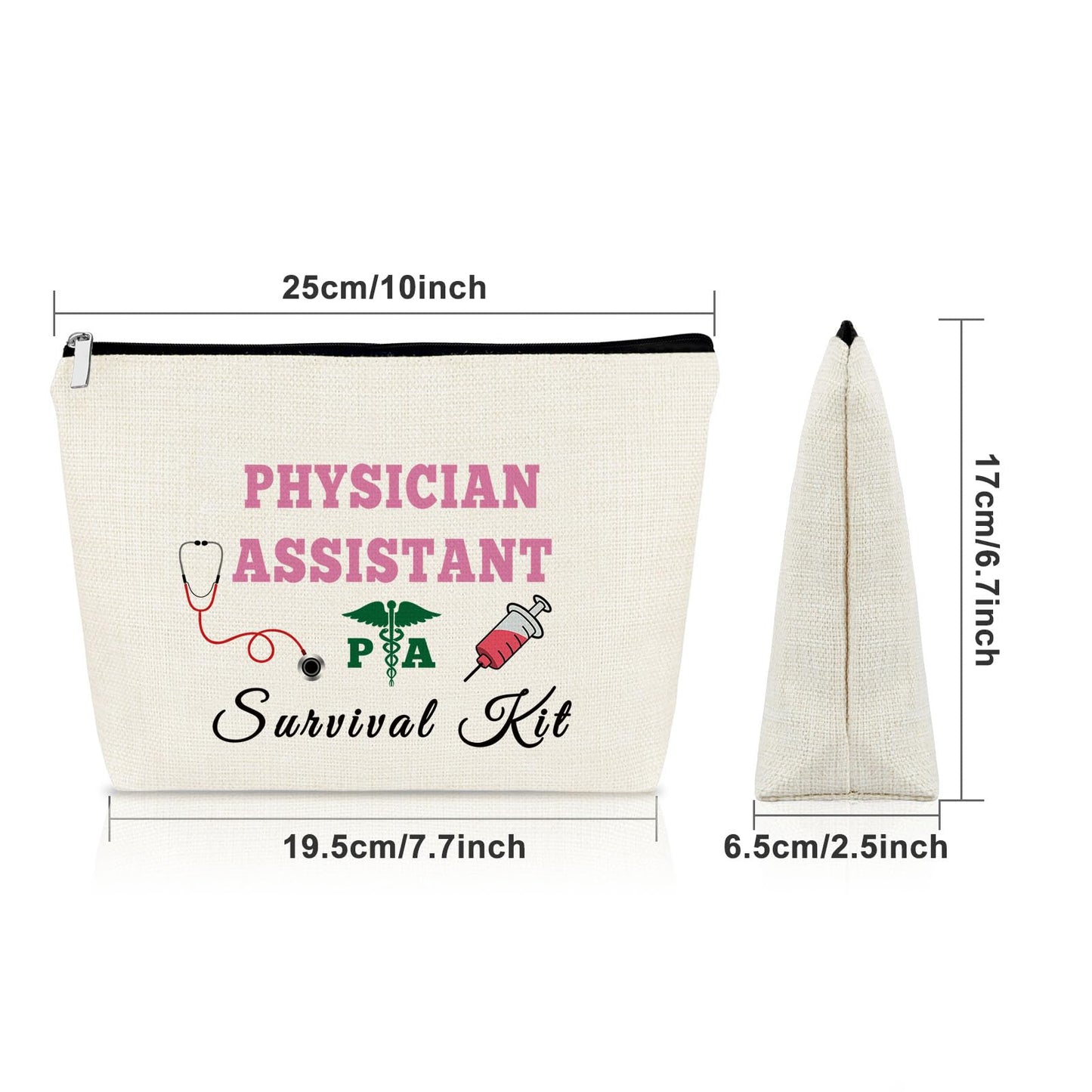 Sazuwu Physician Assistant Gift Makeup Bag Future PA Accessories for Women Graduation Appreciation Thank You Birthday Gifts Cosmetic Travel Pouch