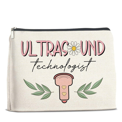Ultrasound Technologist Gift Makeup Bag Sonogram Tech Gifts, Gifts for Women Sonographer Nurse Cosmetic Bag Zipper Makeup Pouch