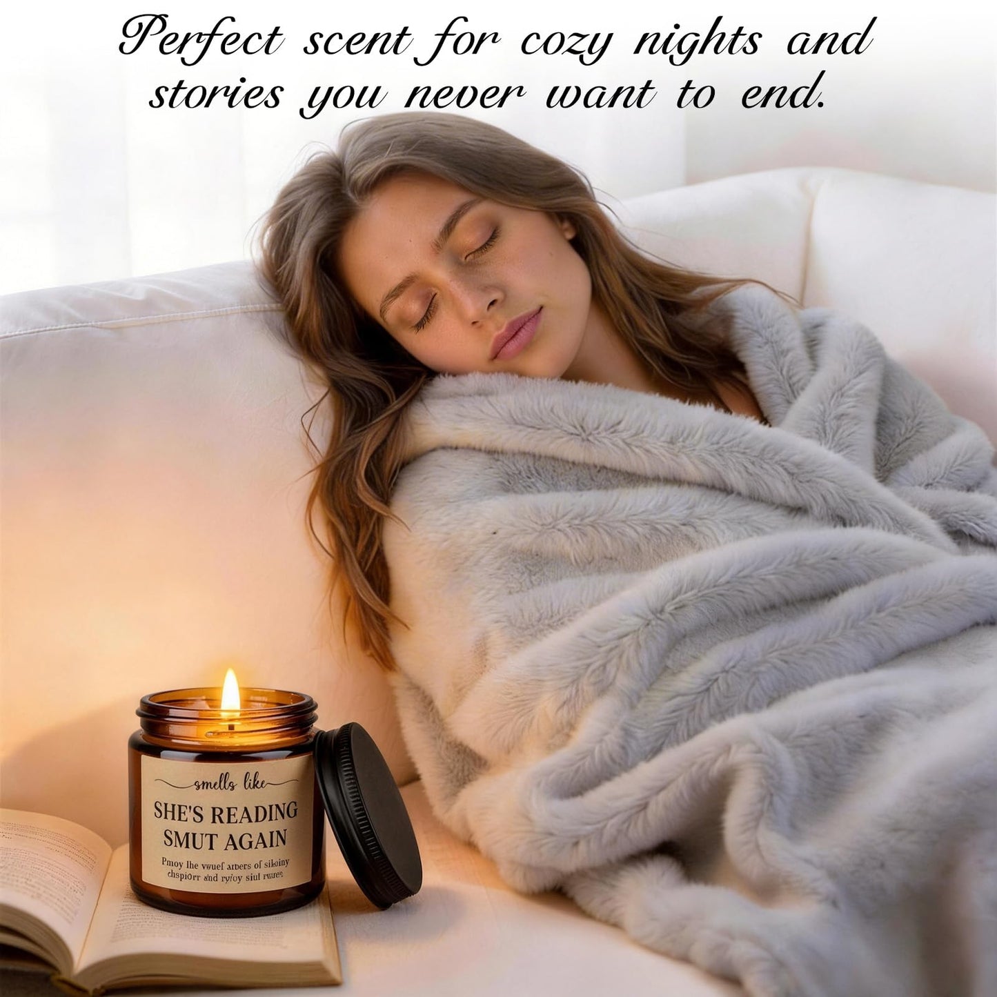 Funny Book Lover Gifts for Women - Humorous & Warm Bookish Gift Set Includes Tumbler, Scented Candle, Tote Bag & Gift Box – Reader Gifts Box for Teacher, Friends