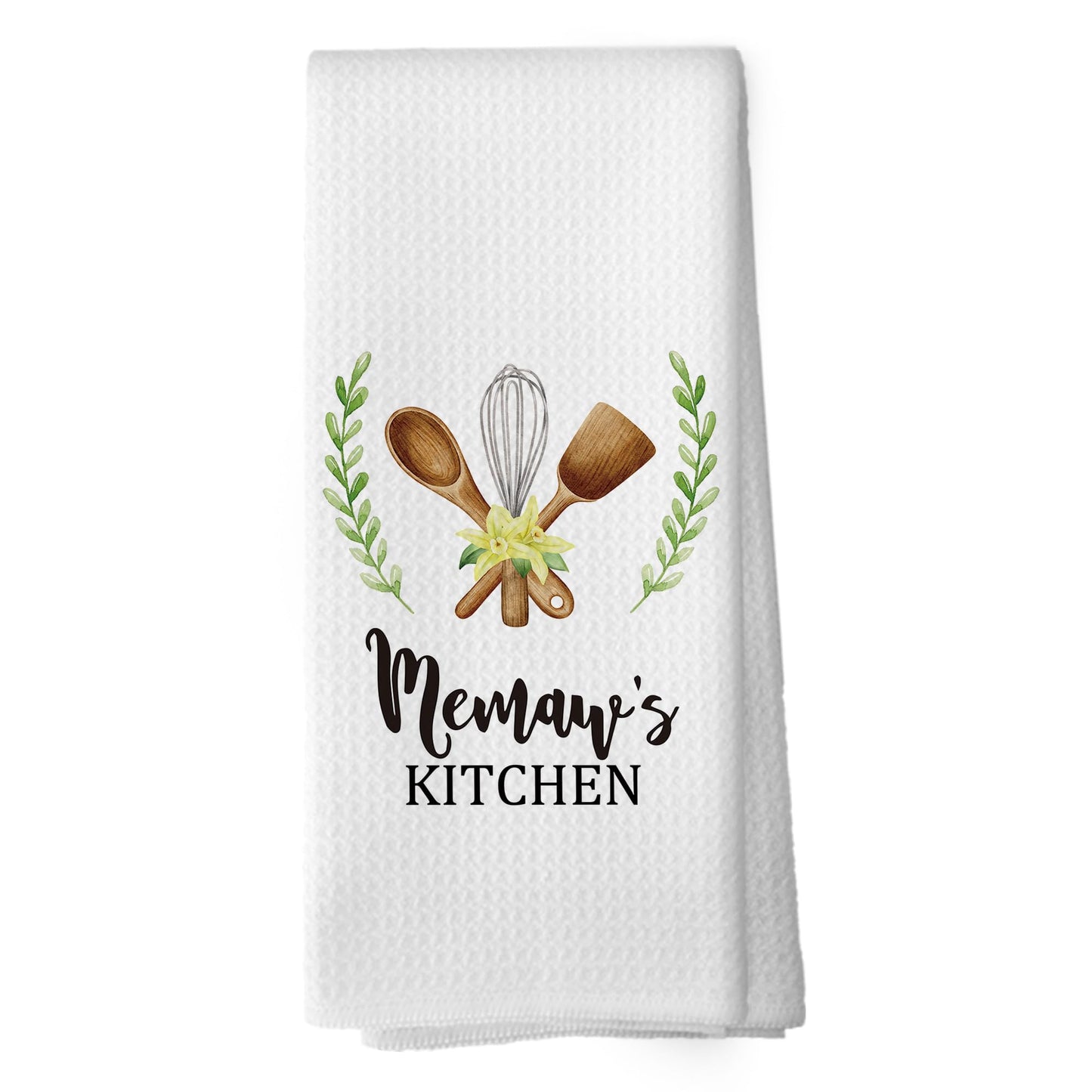 Memaw Gifts Kitchen Towels - Gifts for Grandma Memaw Dish Towels, Rustic Grandma Mothers Day Birthday Decorative Absorbent Dishcloths Hand Towel for Kitchen Decor 16x24 Inches