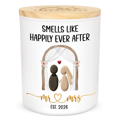 TEEZWONDER Wedding Gifts for Newlyweds - Mr & Mrs 2026 Scented Candle - Bridal Shower Engagement Gifts for Couples, Mr and Mrs Gift for Bride and Groom, Anniversary Wedding Gift for Women Men