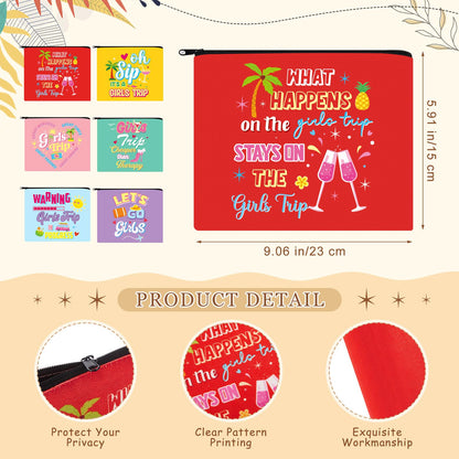 LemonRoad 6 Set/37 Pcs Girls Trip Gifts Plastic Tumbler Cup, Girl Weekend Gift Eye Masks Perfume Travel Bottle Cosmetic Bag Combs for Women Travel Friendship Wedding Bachelorette Party(Bright Color)