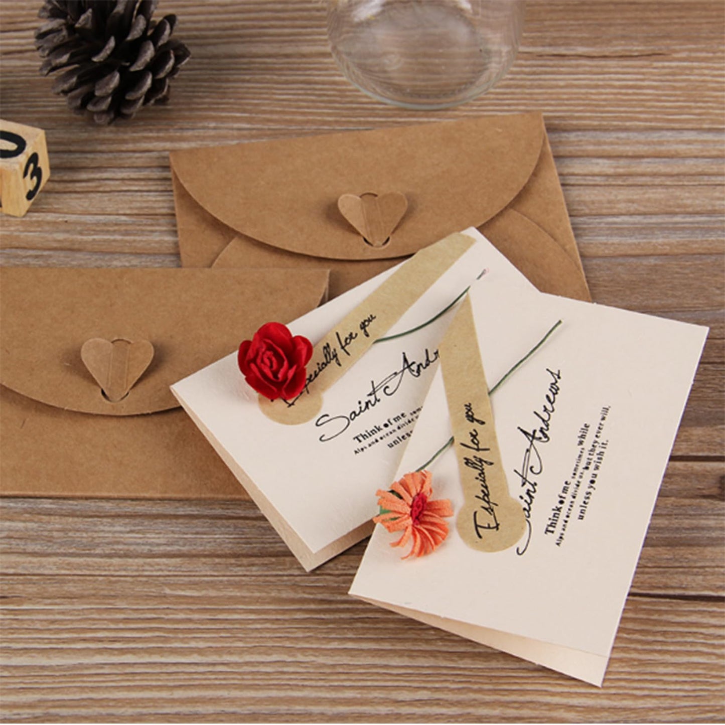 Small Envelopes, Cute Envelopes Gift Card Envelope Vintage for Small Cards Notes Invitations(10 Pcs)