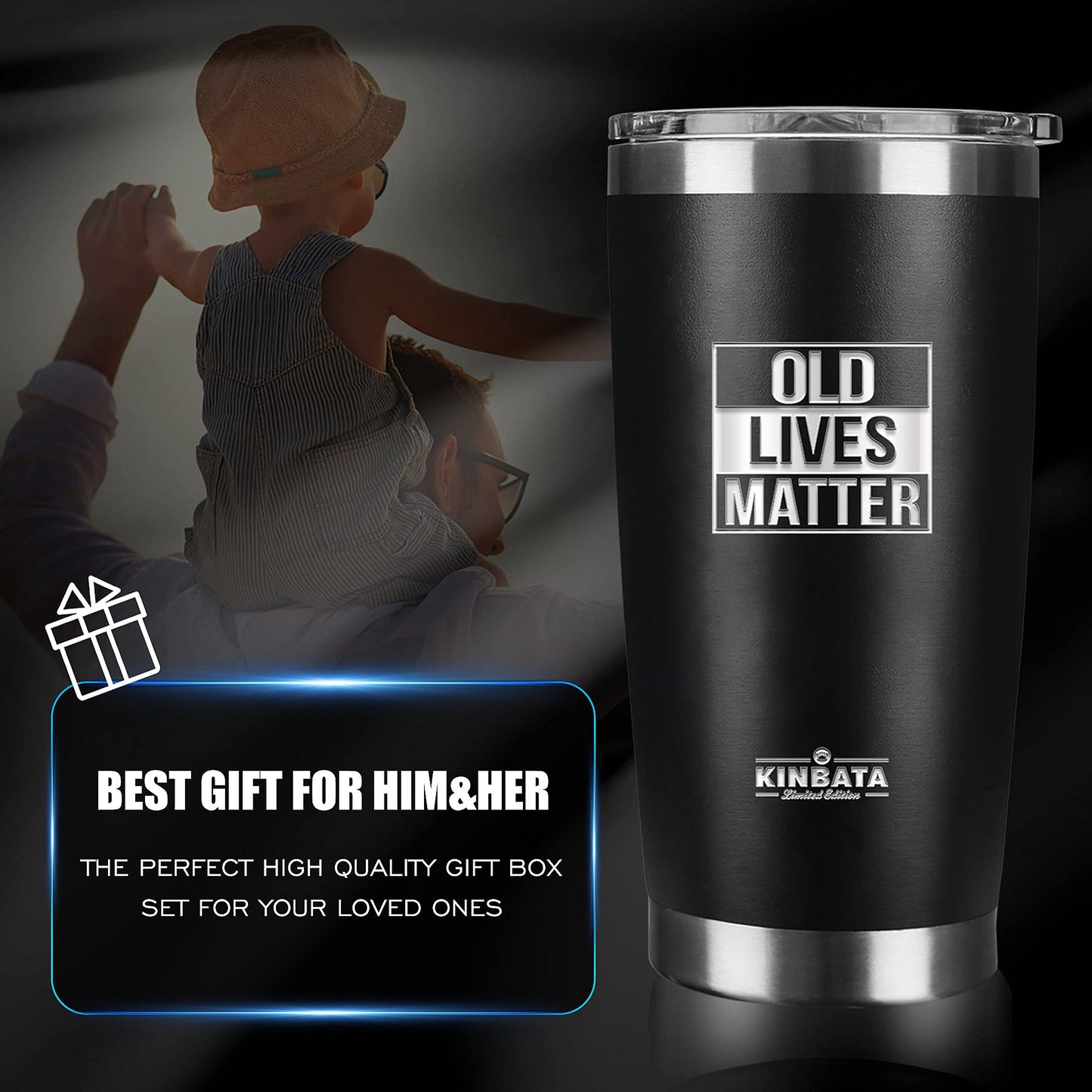 Birthday Gifts for Men-Fathers Best Day Gift for Dad Retirement Old Lives Still Matter Gifts for Him Grandpa Uncle Unique Presents Ideas Tumbler Multitool