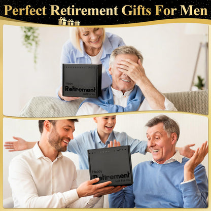 Cabtnca 8 Pcs Retirement Gifts for Men Funny Retirement Gift for Men 2026, for Coworker Dad Boss Grandpa Teachers, Includes Mug Hat Candle Socks Dice Pen Greeting Card, Retired Gifts for Man
