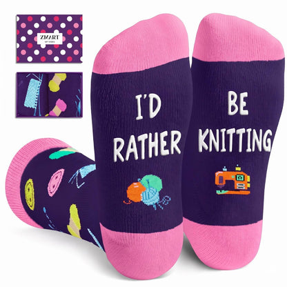 Zmart Appreciation Gift Ideas - Funny Socks for Pilot, Cops, Chefs, Traveler, Knitter