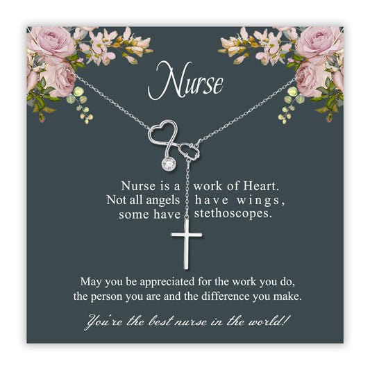 SmileBelle Nurse Graduation Gift for Women, Nurse Week Necklace Appreciation Practitioner Gifts for Nurses Female, Preceptor Gifts Nursing School Medical Assistant Jewelry for New Nurses Accessories