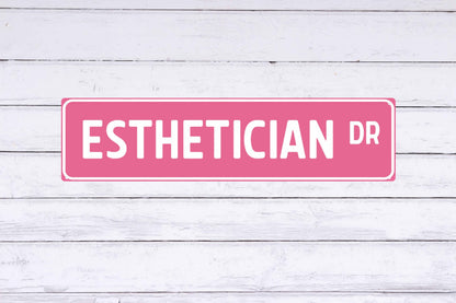 Esthetician Dr Metal Sign 4x16in Spa Salon Plaque for Bathroom Office Skincare Decor Gift