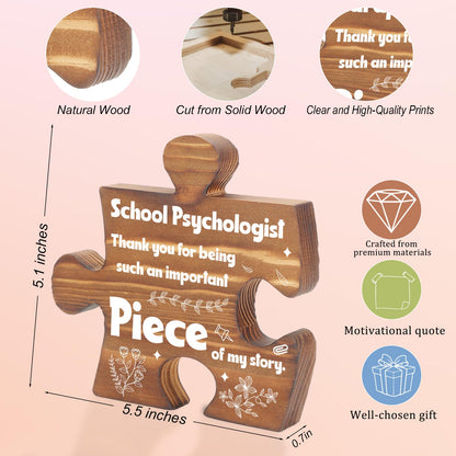 School Psychologist Plaque Sign from Student, Thank You Gift for Psychologist Appreciation Week, Retirement, End of School Year, Graduation, Sentimental Office Keepsake for Women Men EE012