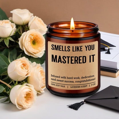 Fairy's Gift Grad Candle, Masters Degree Graduation Gifts for Her Him, 2026 Graduation Gifts for Masters Degree Women Men, Congratulations Presents for MBA Graduates, Congrats Presents for Masterate