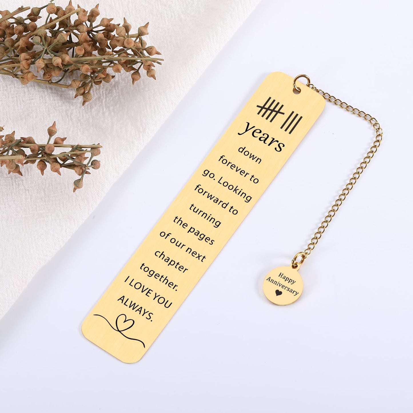Bronze for 8th Wedding Anniversary - Bookmarks, GIFS for Her & Him Valentine Bookmarks for Couple Husband Wife Parents