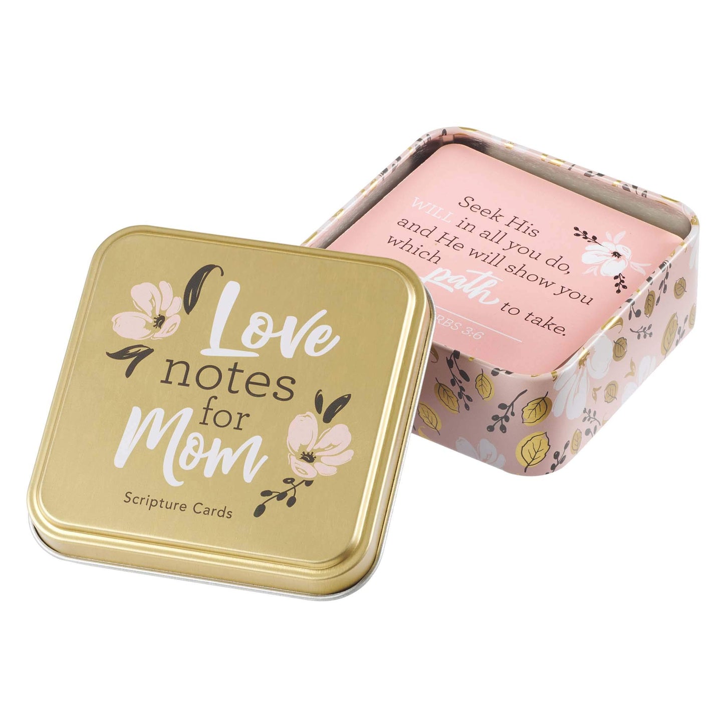 Christian Art Gifts Scripture Prayer Cards In Tin | Love Notes For Mom – 50 Double Sided Cards | Bible Verse Encouraging Gift for Moms