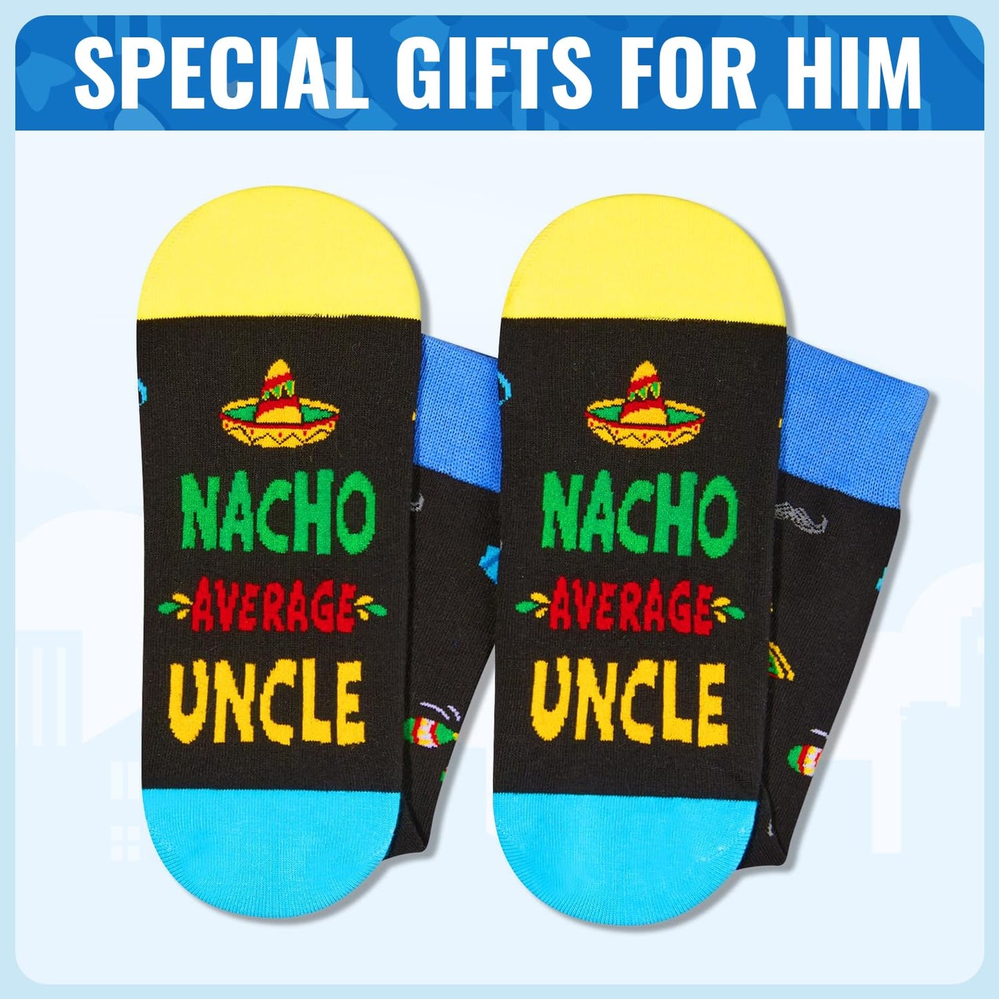 HAPPYPOP Novelty Family Gifts - Gifts for Big Bro Dad Uncle, Funny Socks for Him
