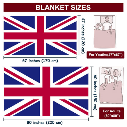 Sviuse British Flag Blanket, Super Soft Union Jack Throw Blanket UK British Stuff British Gifts for Bed Couch Chair Twin Size British Items 60x80 inches