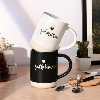 YHRJWN Godparents Proposal Gift, Godparents Gifts from Godchild, Godmother Godfather Mugs, Will You Be My Godparents, Godmother Godfather Gifts, Christmas Birthday Gifts for Godparents, 16 Oz