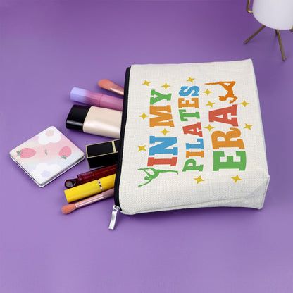 Sazuwu Pilates Gifts for Women Birthday Makeup Bag Pilates Lovers Gift Ideas Pilates Teacher Gift Cosmetic Bag Pilates Coach Instructor Essentials Toiletry Travel Zipper Pouch