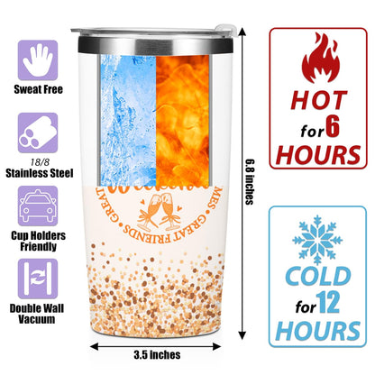 4 Pcs Girls Weekend 20 oz Insulated Tumbler with Lid, Stainless Steel Travel Tumbler Cups, Trip Vacation Bachelorette Party Camping Gifts, Girls Weekend Gifts for Women Bestie Friend