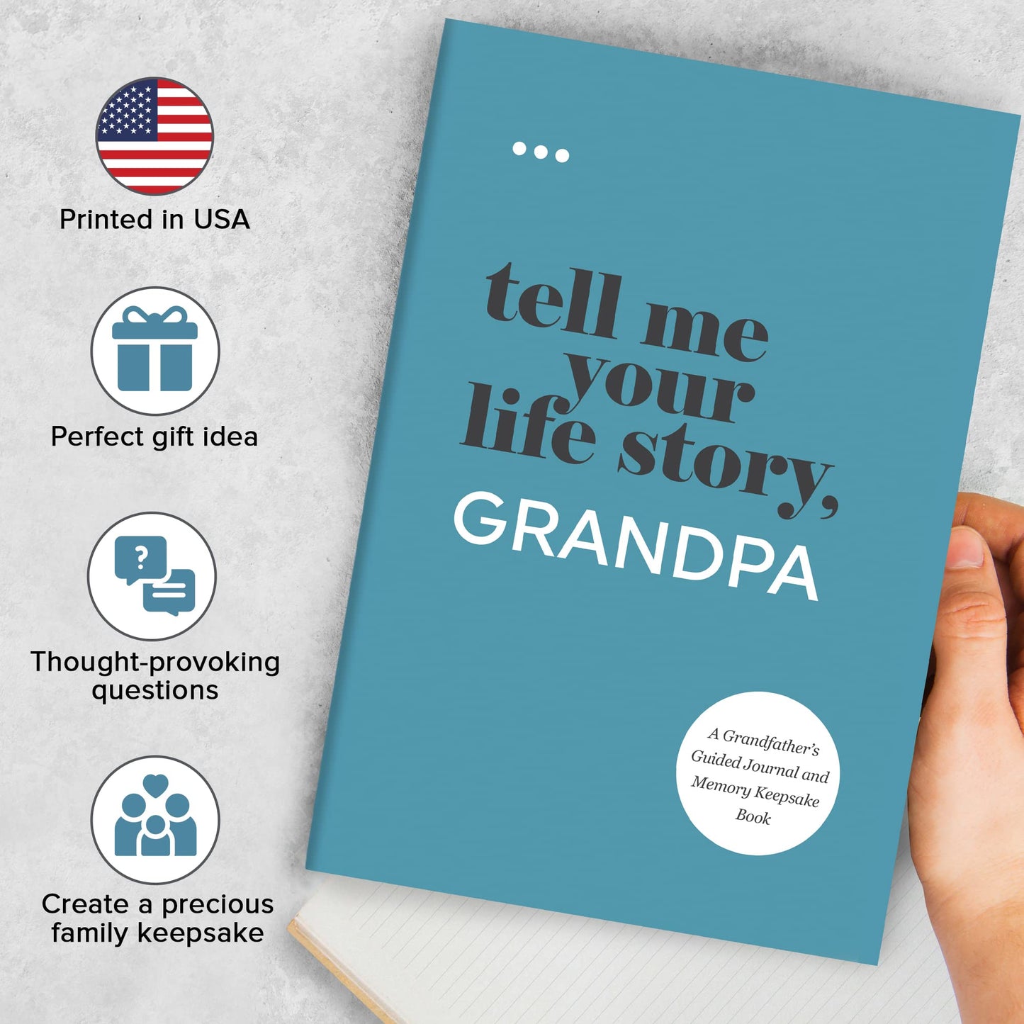 Tell Me Your Life Story, Grandpa: A Grandfather’s Guided Journal and Memory Keepsake Book (Tell Me Your Life Story® Series Books)