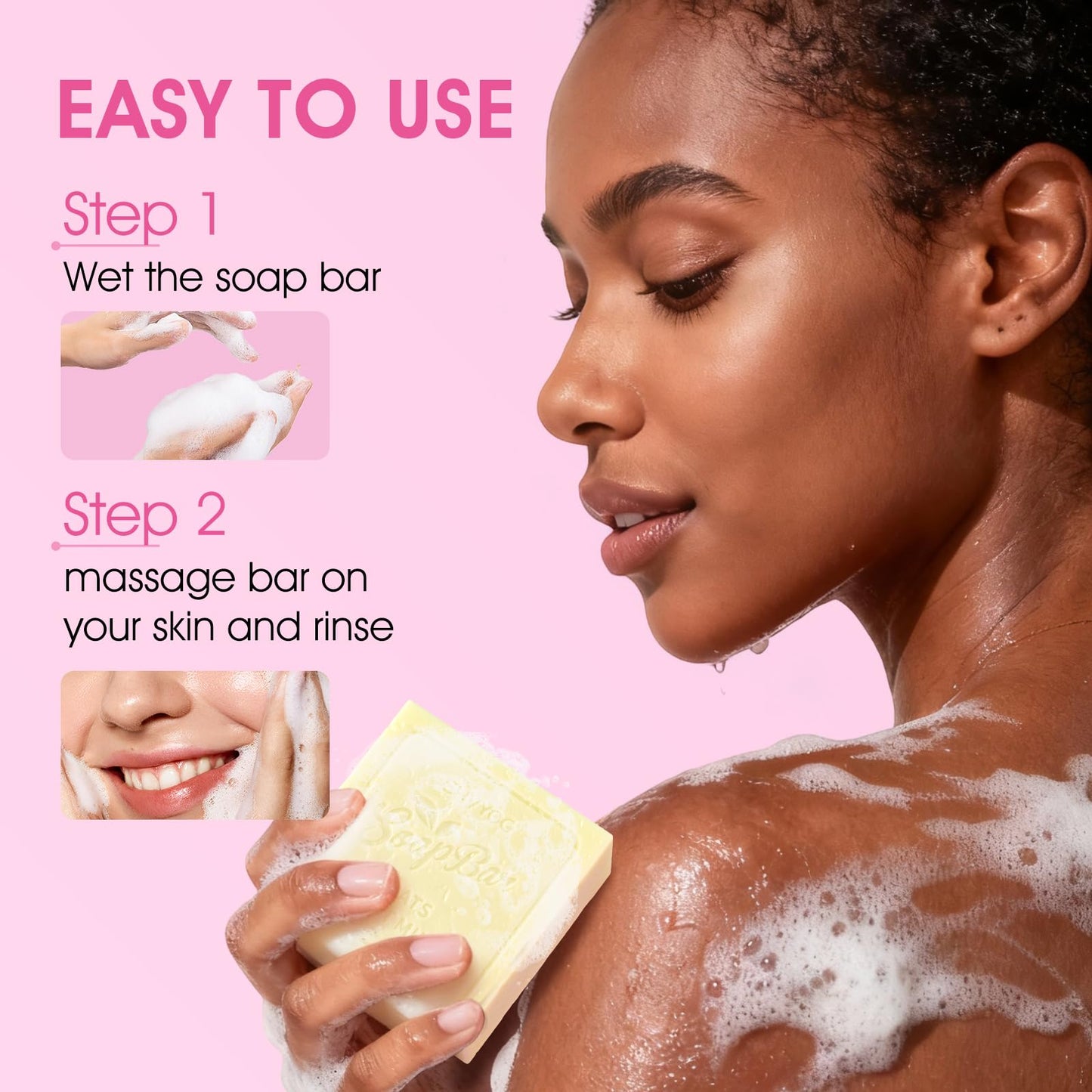 SHVYOG Natural Soap Bar Gift Set, 6PCS Soap Mothers Day Gifts for Mom, with Organic Ingredients & Essential Oils, Cleanses & Softens Skin, Moisturizing, Gifts for Women - 100G*6