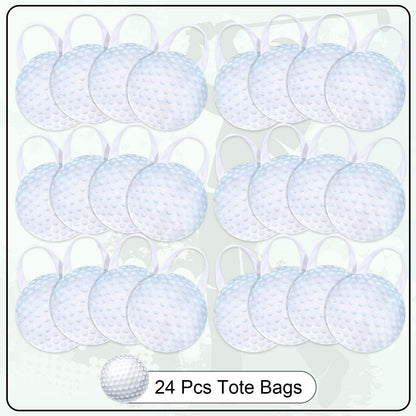 Shihanee 24 Pcs Golf Party Favor Bags Ball Themed Gift Bag Golf Treat Bag Non Woven Goodie Candy Handbag for Sport Game Party Favor