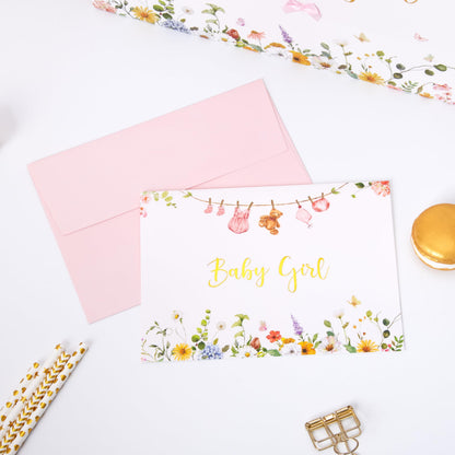 Crisky 13" Large Baby Shower Gift Bag with Tissue Paper, Gift Card and Bow for Baby Shower Decorations for Girl Kids Birthday Gifts(Features a Babysuit Banner and Pink Bow)