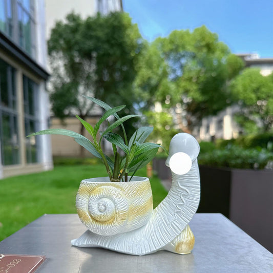 Snail Planter Penis Planter Penis Plant Snail Flower Pot Indoors and Outdoors Resin Fun Flower Pot Mischievous Joke Gift