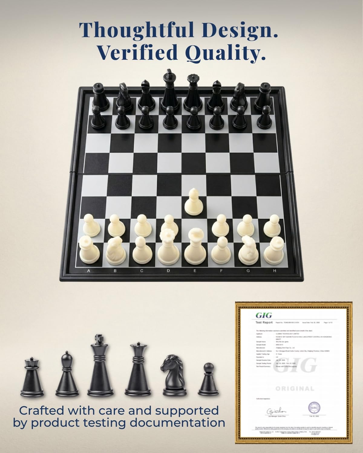 Travel Chess Set Magnetic Portable Folding Board - Small Mini Pocket Chess Set (X-Small / 5.9 Inch)