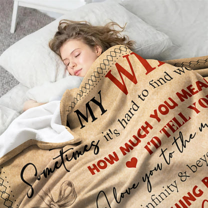 Wife Birthday Gifts from Husband Ideas - Happy Wedding Anniversary Romantic Gifts for Women - I Love You Gift for Her - Mothers Day Birthday Presents for Her - to My Wife Blanket 50"x60"