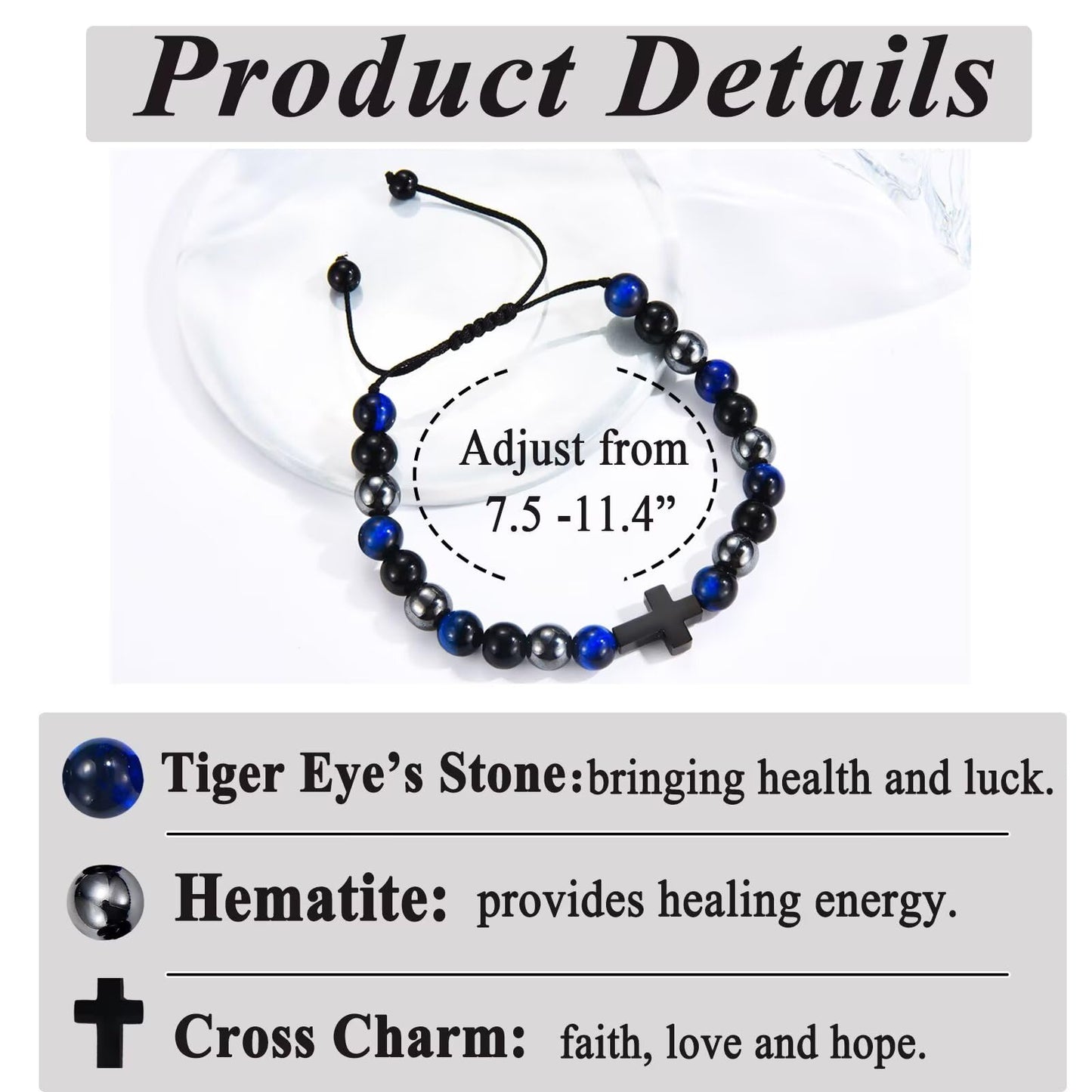Teen Boy Gifts Cross Bracelet First Communion Baptism Confirmation Gifts for Boys Christian Jejus Jewelry for Teenage Easter Stuffers