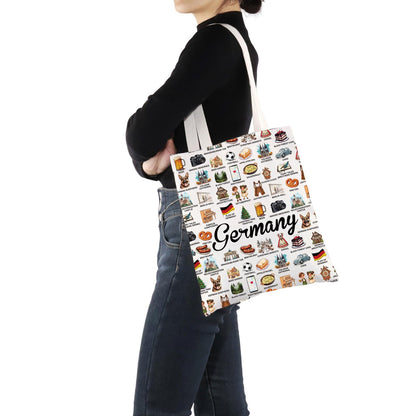 G2TUP Germany Lover Gift Germany Travel Tote Bag German Culture Handbag Germany Tourism Gift German Lover Gift