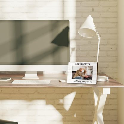 Pawpaw 4x6 Picture Frame, Grandkids Photo Frame, PawpawGifts for Grandpa, Gifts for Pawpaws Fathers Day from Grandchildren, Life Is Better with My Pawpaw Picture Photo Frames for Desk Decor