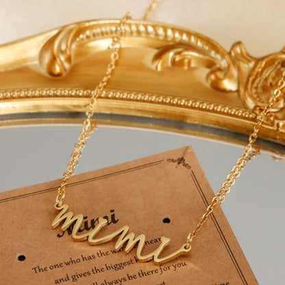 Kivosliviz Mimi Gifts for Grandma Jewelry from Grandson Women Mothers Day Ideas Gold Necklace for Mimi