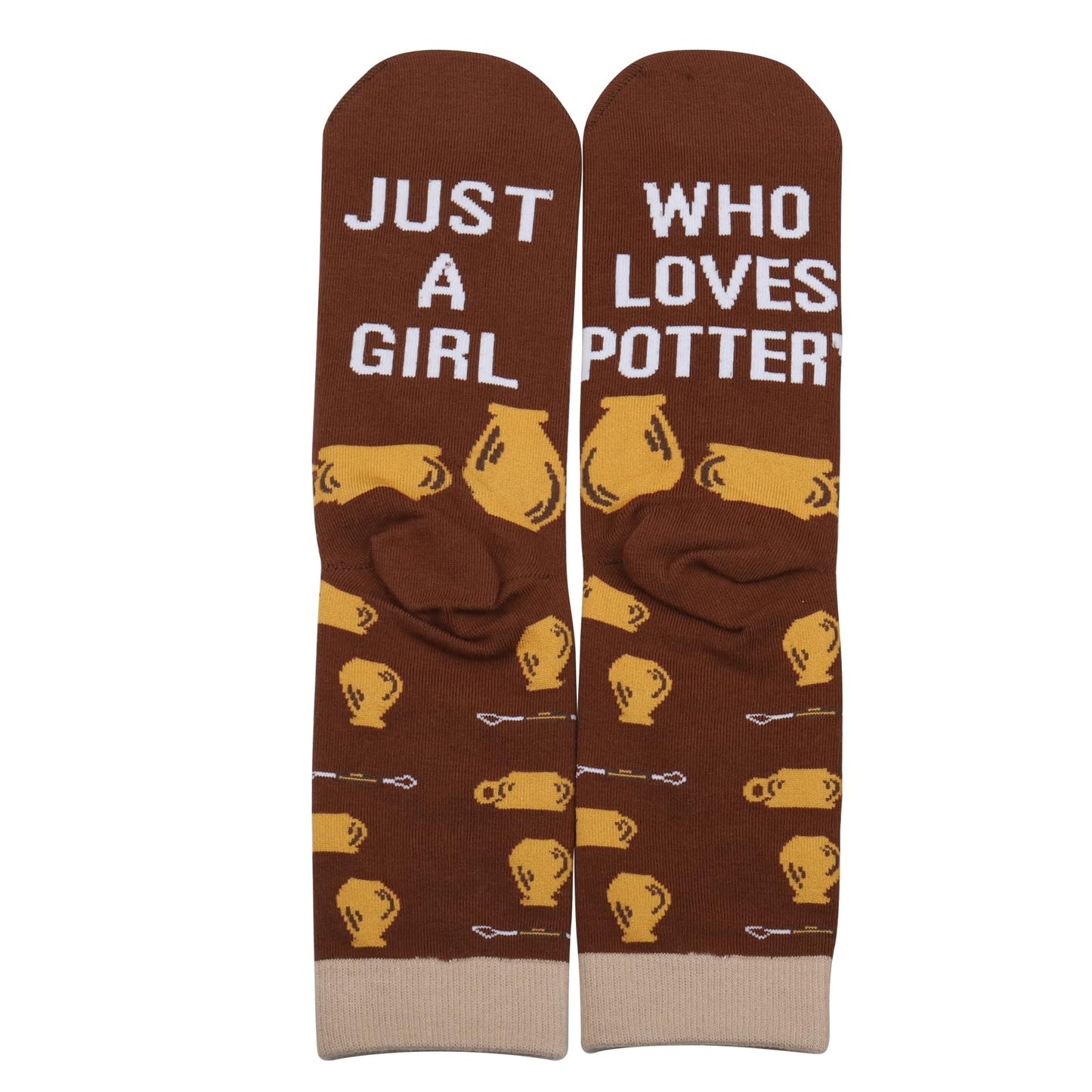 PXTIDY 1 Pair Funny Pottery Socks - Ceramic Artist Gift for Pottery Makers and Ceramics Lovers