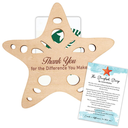 Starfish Teacher Gift Card Holder, Teacher Appreciation Gifts for Women, Thank You Gifts for Women Teachers, End of Year Preschool Middle School High School Back to School