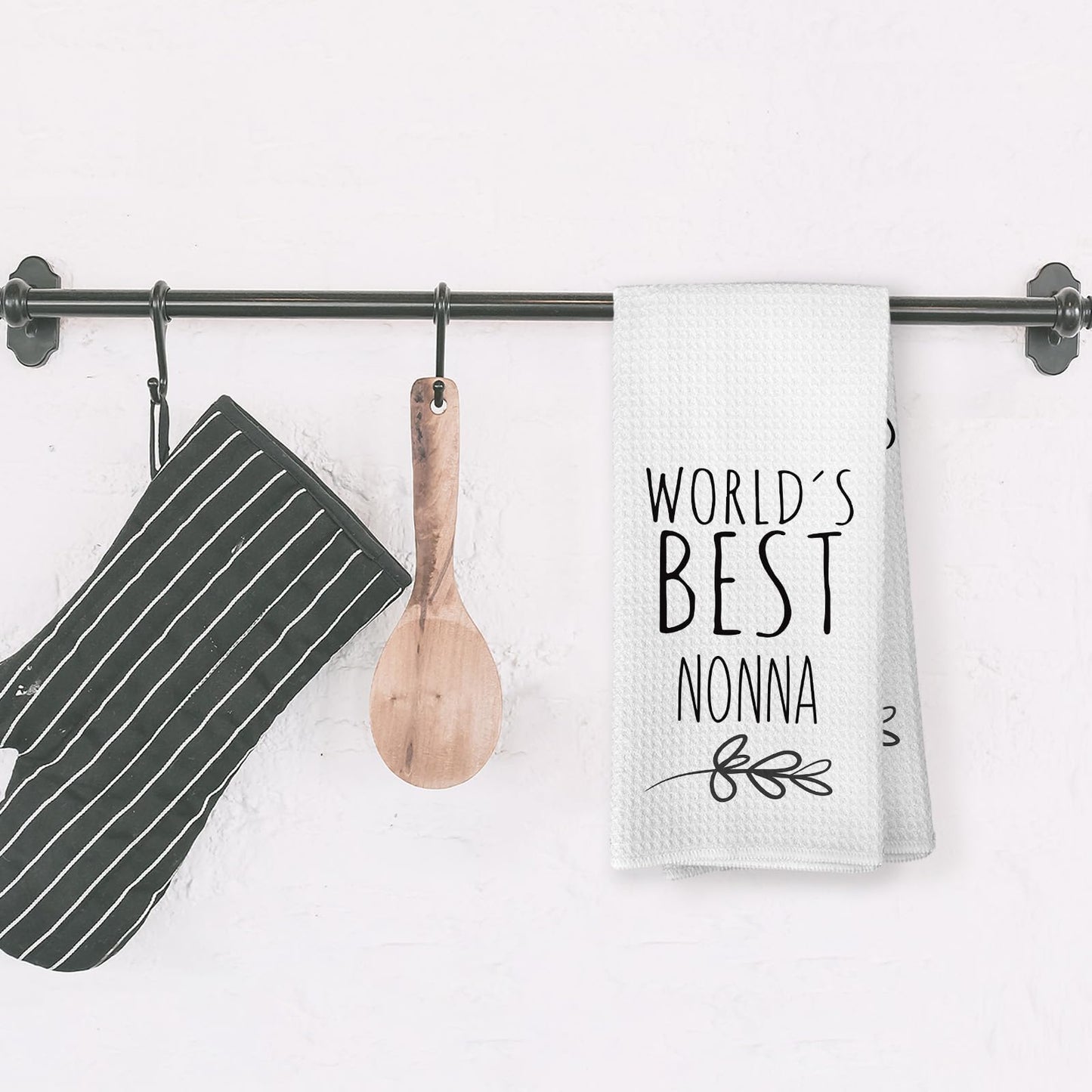 World's Best Nonna Kitchen Towels, Best Nonna Gifts for Grandmother Nonna, Nonna Gifts from Children, Nonna Mother's Day Birthday Gifts Tea Towels Kitchen Hand Towels 16x24 Inch
