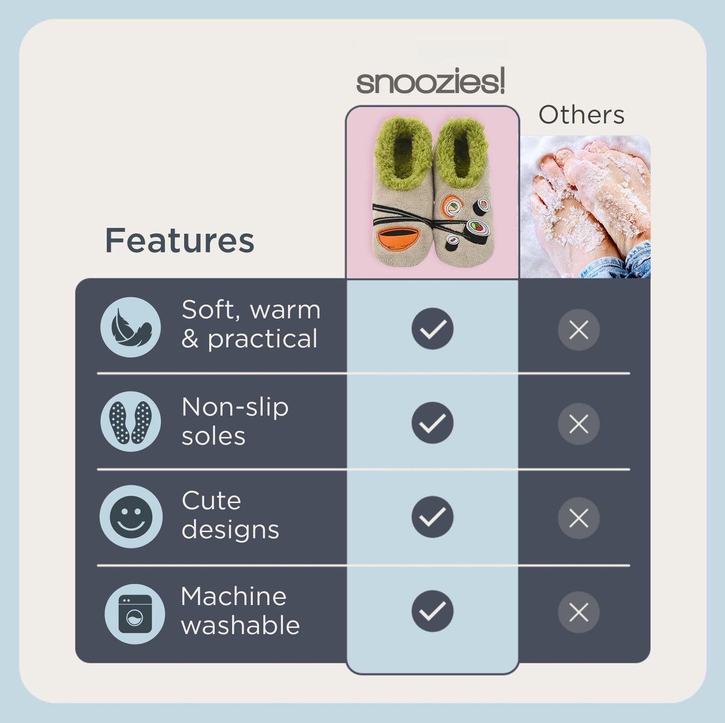 Snoozies Food Slipper Socks for Women, Funny Adult and House Slippers Soft Non-Slip, Sherpa Lining, Indoor Silly Slippers