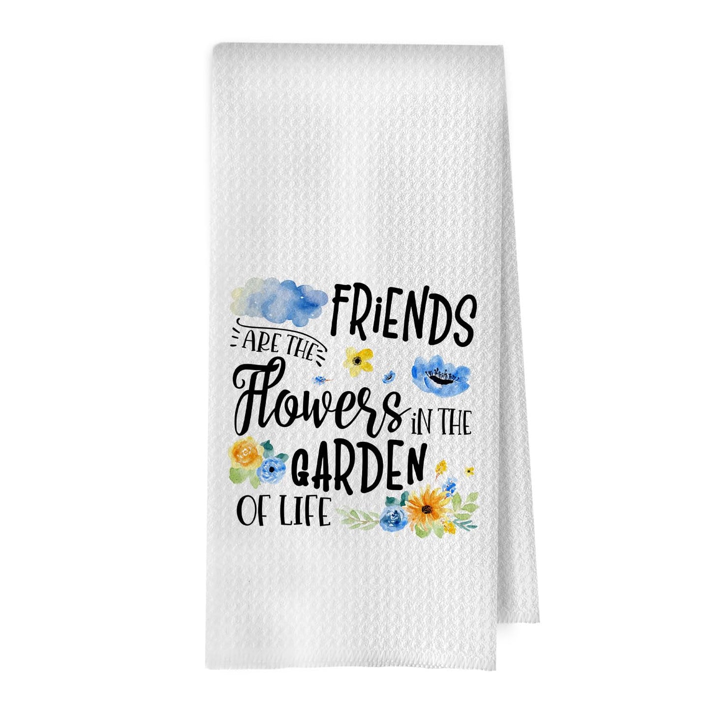 Hostess Gifts Dish Towels - Funny Decorative Waffle Weave Kitchen Towels, Friend Gifts Hand Tea Towel, Friends Gift for Women, 16×24 Inches