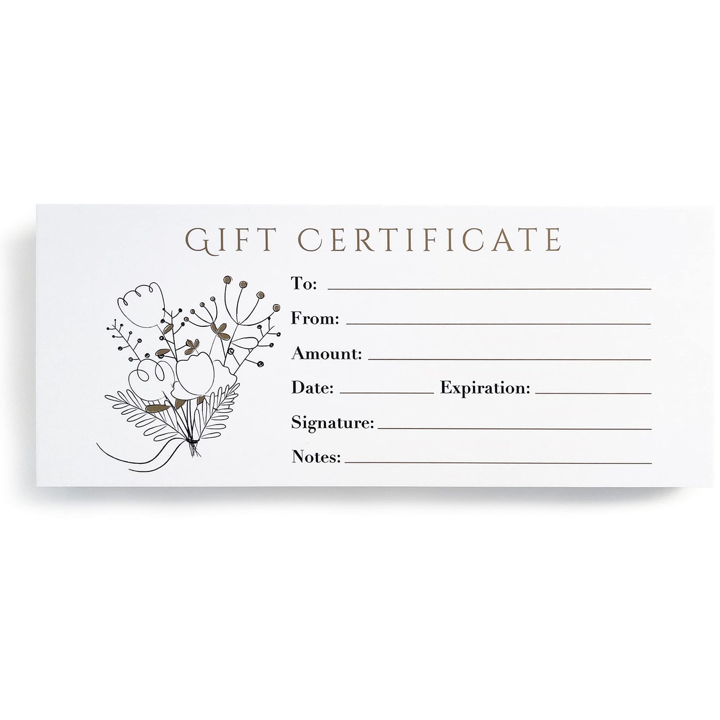 CLEVER SIGNS 100 Blank Gift Certificates – Great for Small Business, Restaurant, Spa, Makeup, Hair Beauty Salon, Wedding, Holiday, Christmas, Birthday